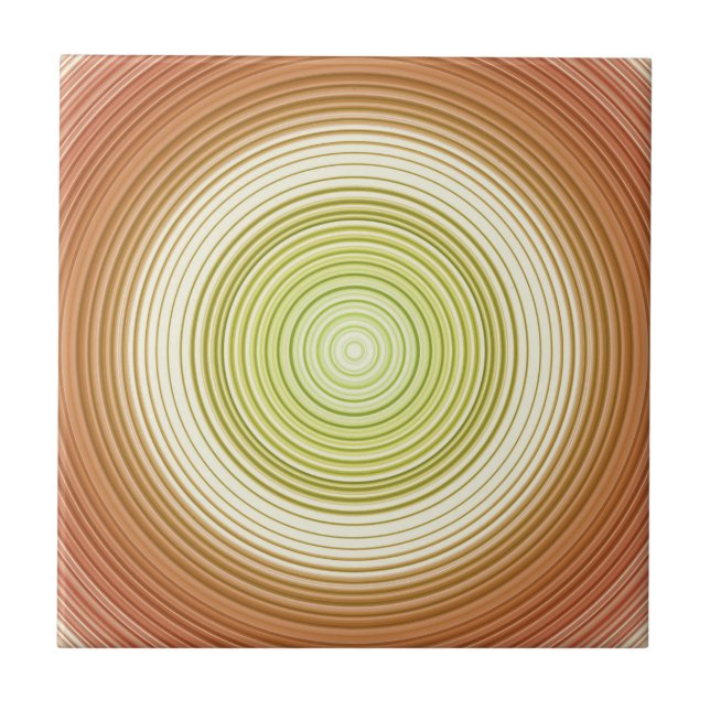 Circles - citrus colors ceramic tile (Front)