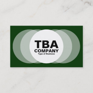 Circles - Dark Green Business Card