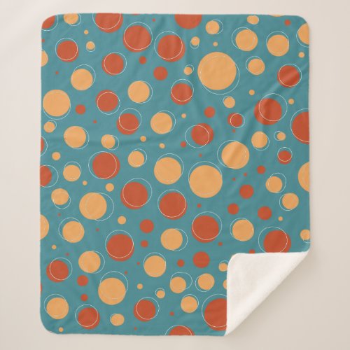 Circles dots _ abstract digital design sherpa blanket