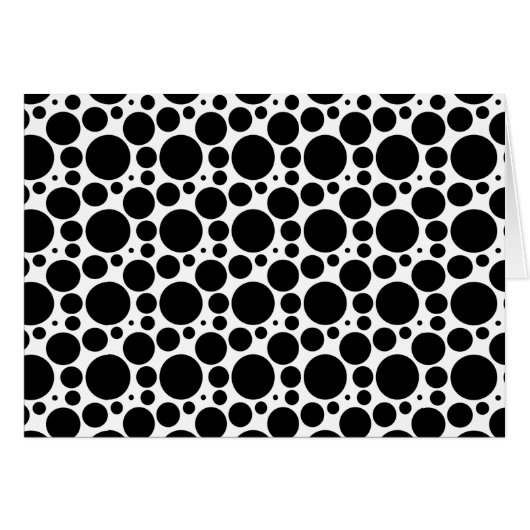 Circles & Dots in 7 Sizes: Repeating Black & White Cards (Front Horizontal)