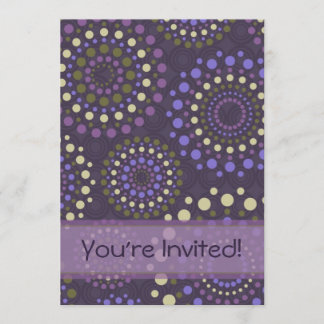 Circles & Dots Invitation (Purple)