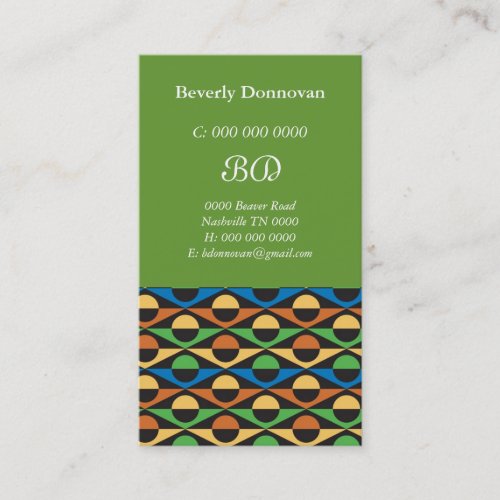 Circles &amp; Geometric Business Card