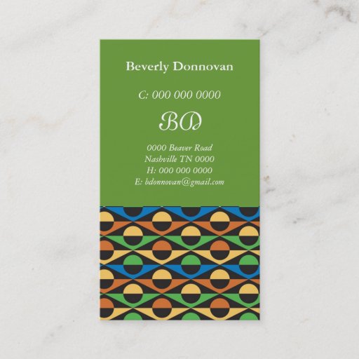 Customizable Circles & Geometric Business Card