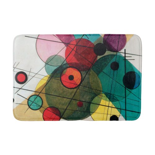 Circles in a Circle by Wassily Kandinsky Bath Mat