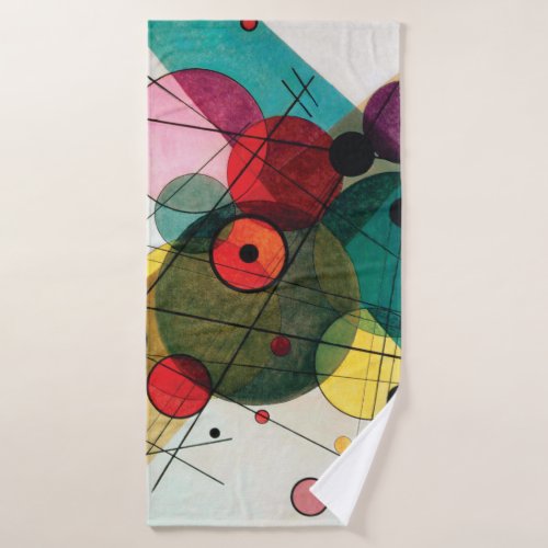 Circles in a Circle by Wassily Kandinsky Bath Towel