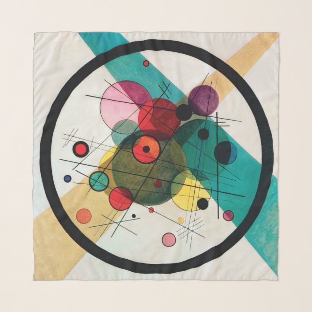 Circles in a Circle by Wassily Kandinsky Scarf (Front)