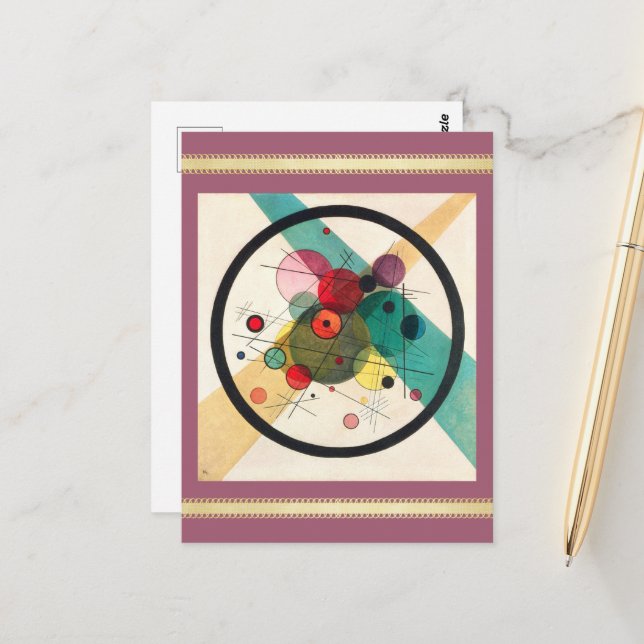 Circles in a Circle, Kandinsky  Postcard (Front/Back In Situ)