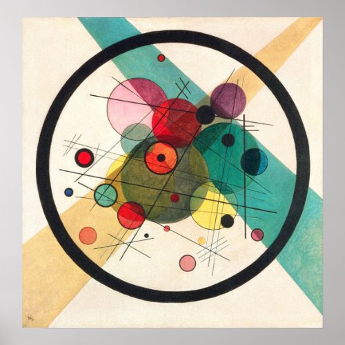 Circles in a Circle Kandinsky  Poster