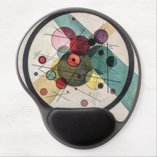 Circles in a Circle - Kandinsky Vintage Painting Gel Mouse Pad