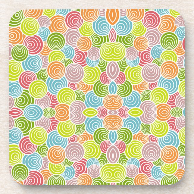 Circles in Circles Beverage Coaster (Front)