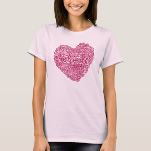 Circles in my heart Love not hate pink t-shirt