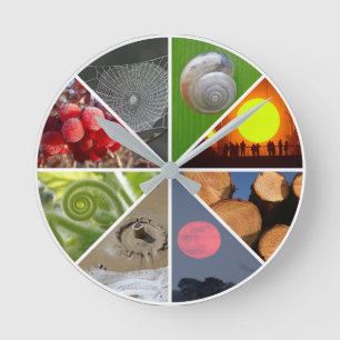 Circles-in-nature clock