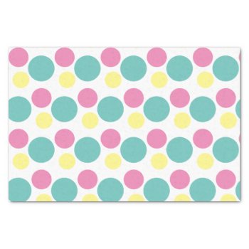 Circles In Pink Yellow Blue Craft Decoupage Tissue Paper by Susang6 at Zazzle