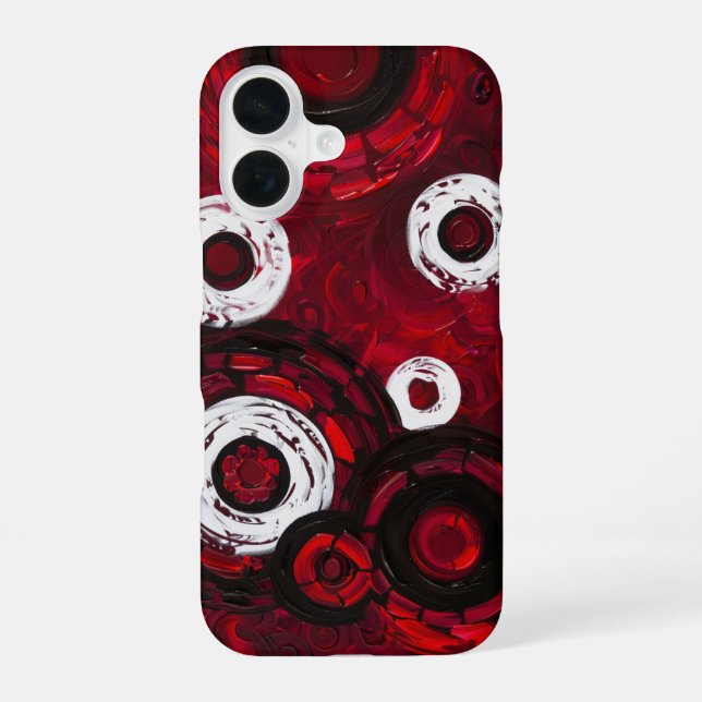 Circles in wine iPhone case (Back)