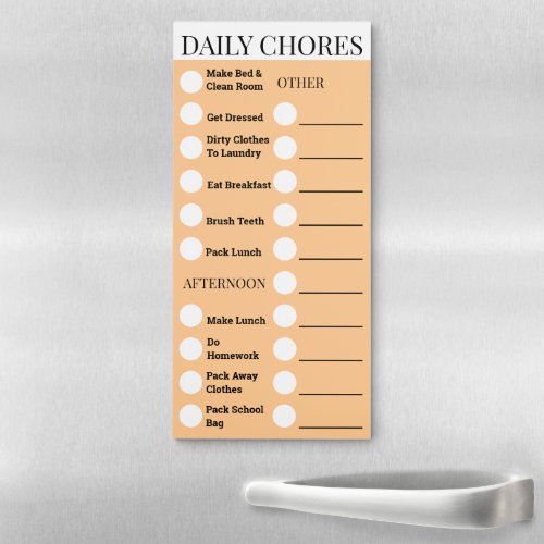 Circles  lined kids chores list  CUSTOMIZE Magnetic Notepad