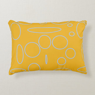 Circles Loops on Orange Accent Pillow