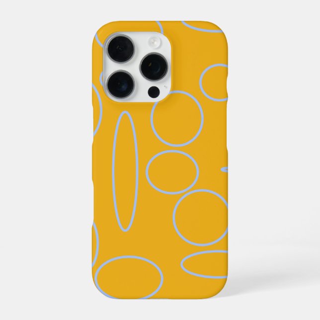 Circles Loops on Orange Geometric  iPhone Case (Back)
