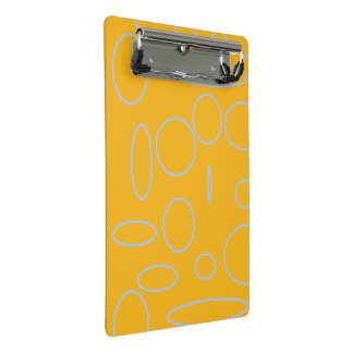 Circles Loops on Orange Mini Clipboard