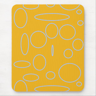 Circles Loops on Orange Mouse Pad