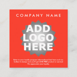 circles loyalty color customizable square card