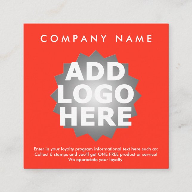 circles loyalty color customizable square card (Front)