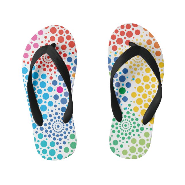 Circles Mandala 3 Kid's Flip Flops (Footbed)