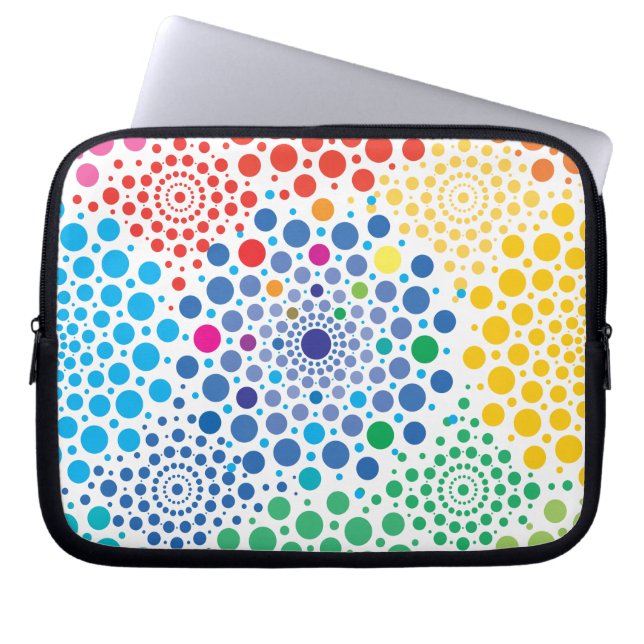 Circles Mandala 3 Laptop Sleeve (Front)