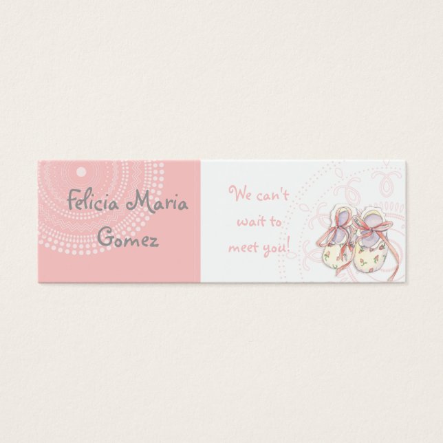 Circles 'n Booties, Baby Girl Shower Invitation (Front)