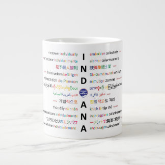 Circles of America - Languages of Indiana 1 Giant Coffee Mug