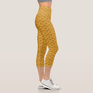 Circles of Brown Capri Leggings