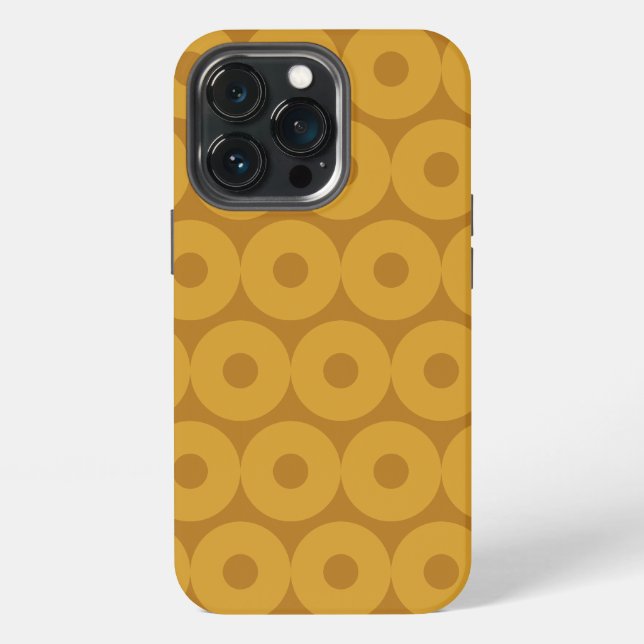  Circles of Brown Iphone Case (Back)