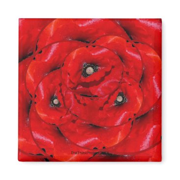 Circles of Red Poppies Fridge Magnet Circles of Red Poppies Fridge Magnet