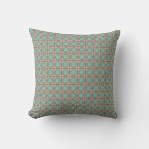 Circles of Teal on Gray American MOJO Pillow
