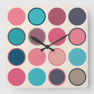 Circles of the Horizon 3 Square Wall Clock