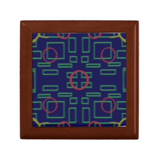 Circles on Blue Green Geometric Gift Box