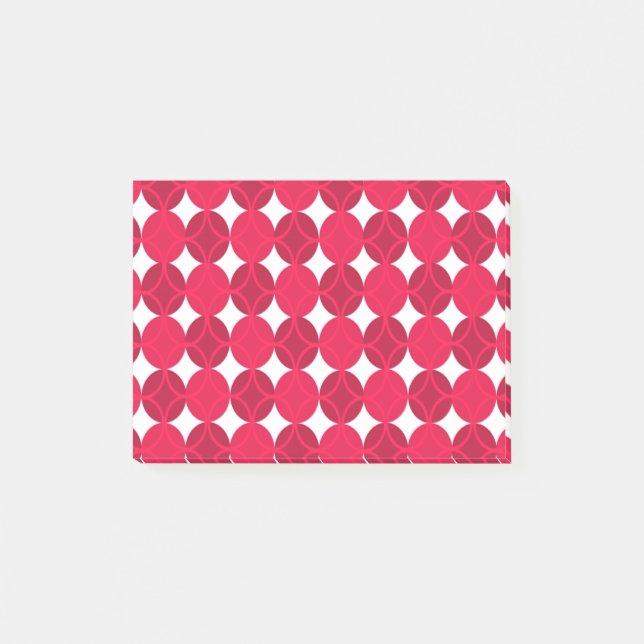 Circles on Circles - Cranberry and Gray Post-it Notes (Front)