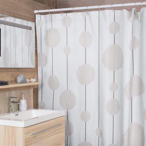 Circles on Dotted Lines Shower Curtain