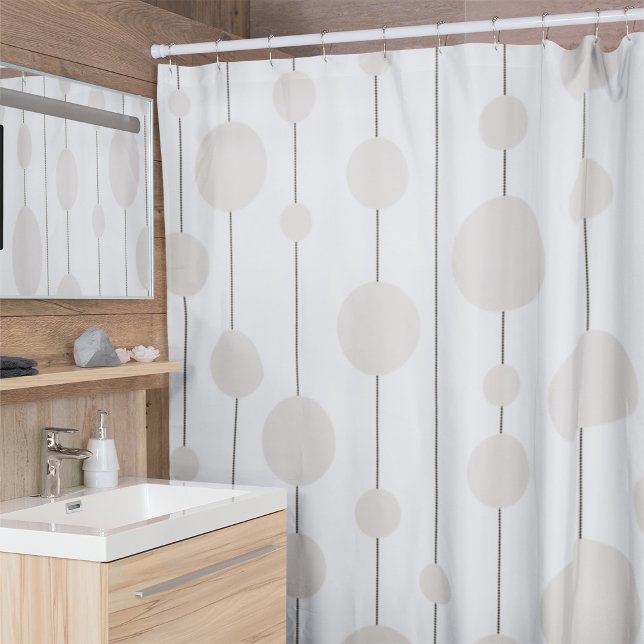 Circles on Dotted Lines Shower Curtain (Creator Uploaded)