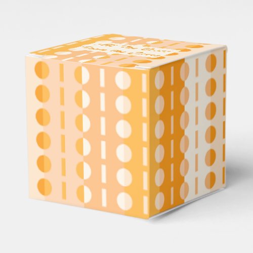 Circles on Stripes_Orange Peach Ombre Classic  Favor Boxes