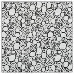 Circles Pattern 210819 - Black and White Fabric