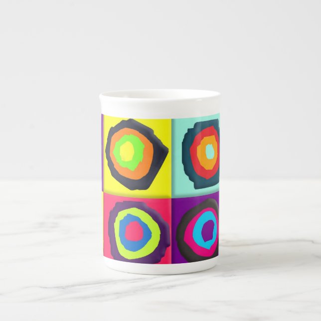 circles pattern   bone china mug (Front)