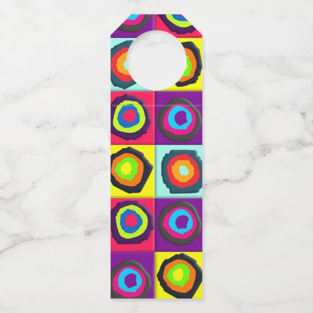 circles pattern   bottle hanger tag (Front)