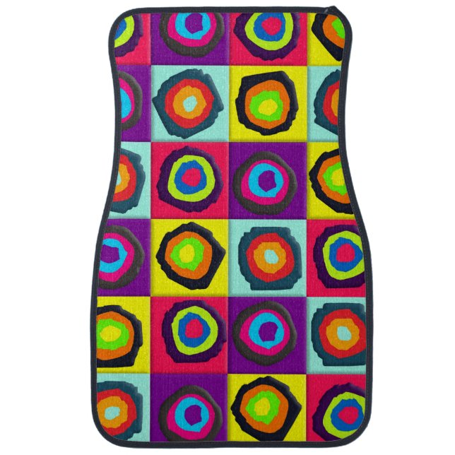 circles pattern  car floor mat (Front)