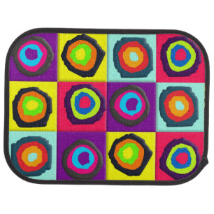 circles pattern car floor mat
