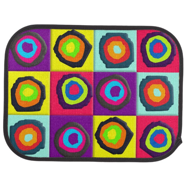 circles pattern  car floor mat (Rear)