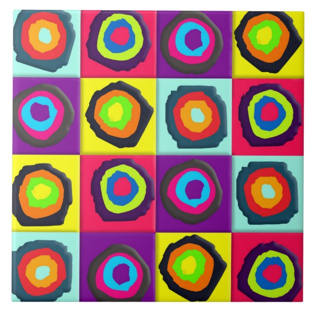 circles pattern  ceramic tile (Front)