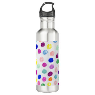 Circles Pattern Colorful Marker Stainless Steel Water Bottle