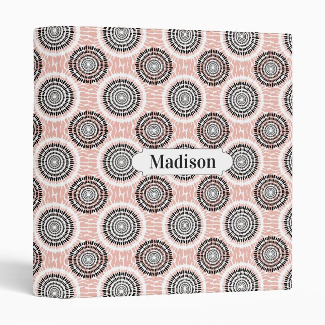 Circles Pattern custom name binders (Front/Spine)