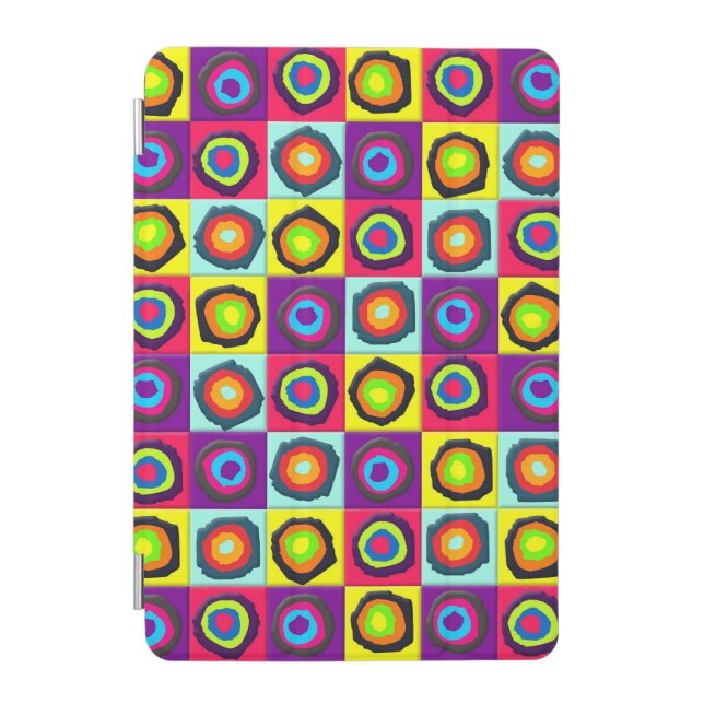 circles pattern elastic hair tie iPad mini cover (Front)