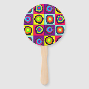 circles pattern hand fan